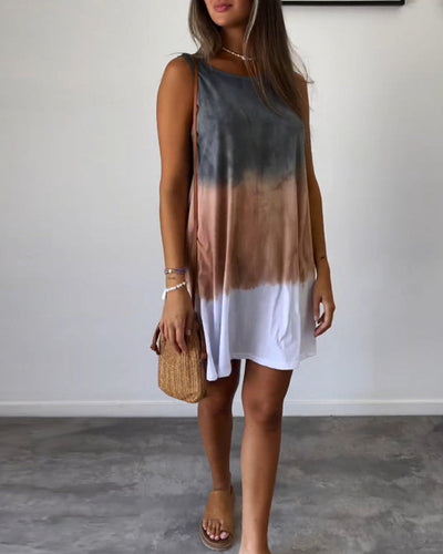 Josie | Gradient Tie Dye Print Mini Dress