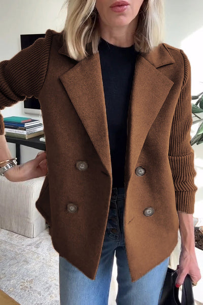 Sorelle | Elegant Knit-Sleeve Jacket