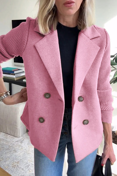 Sorelle | Elegant Knit-Sleeve Jacket