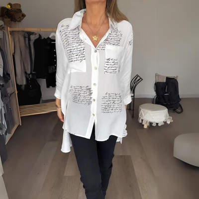 Emily | Classic Handwritten Button-Up Shirt