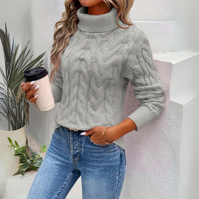 Emma | Fashionable Knit High Collar Sweater