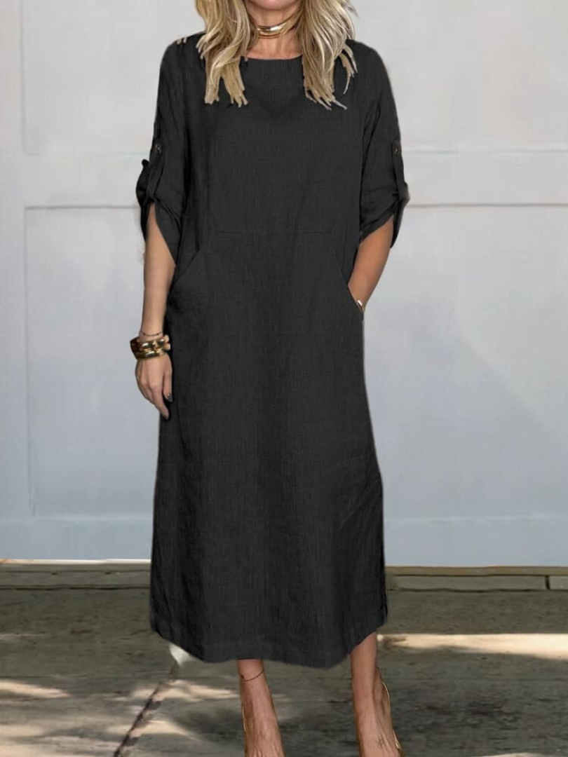 Sophia | Stylish Linen Dress with Pockets