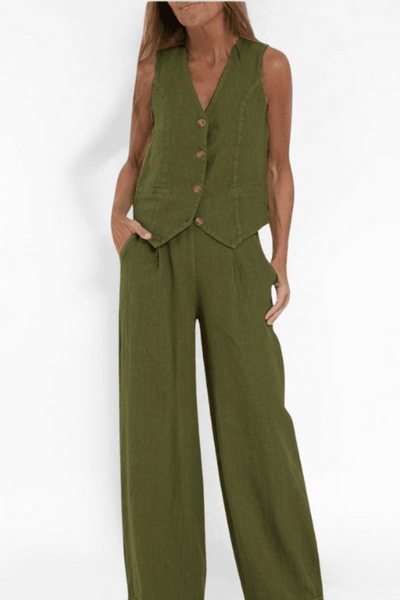 Martina | Tailored Linen Blend Set