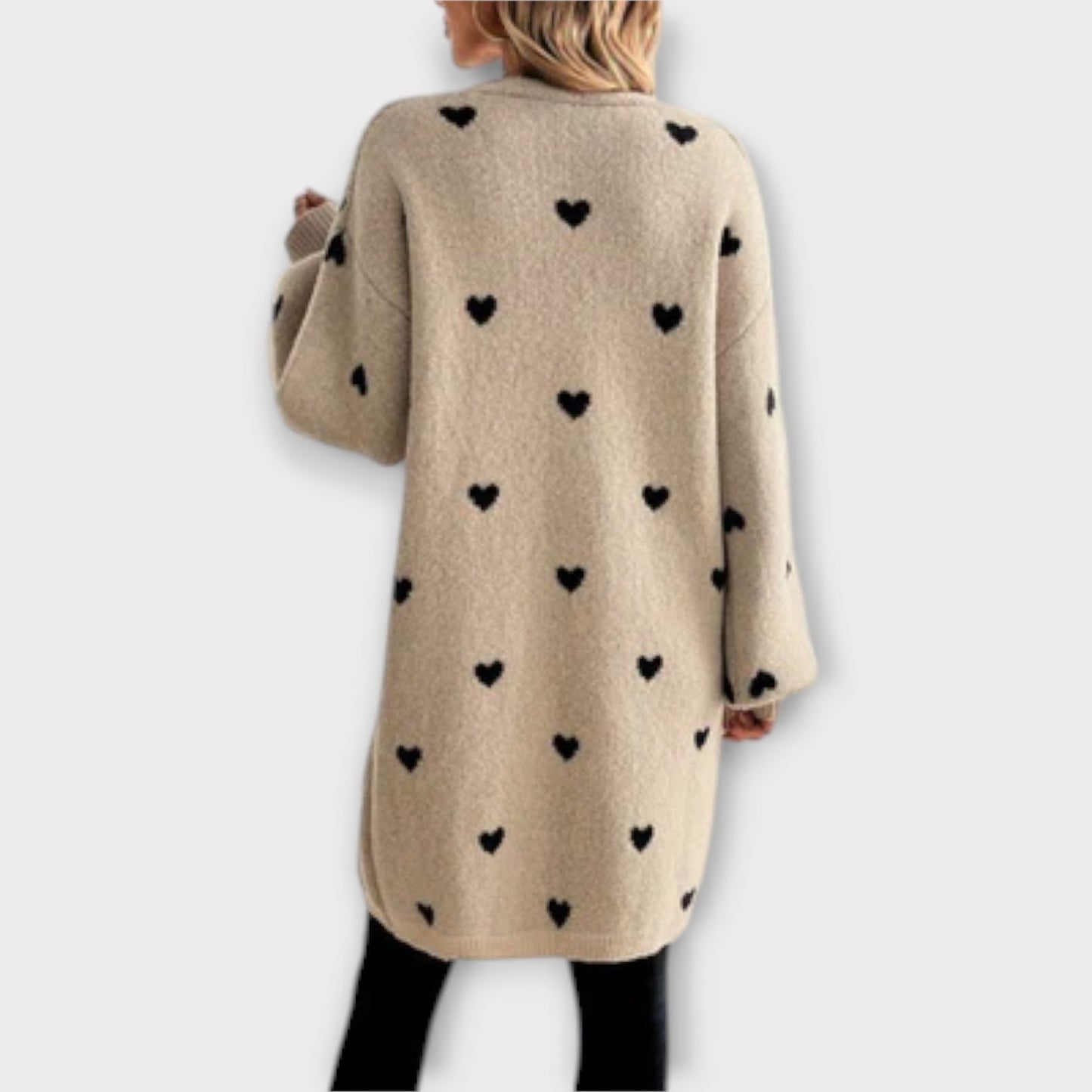 Peyton | Heart Pattern Cardigan