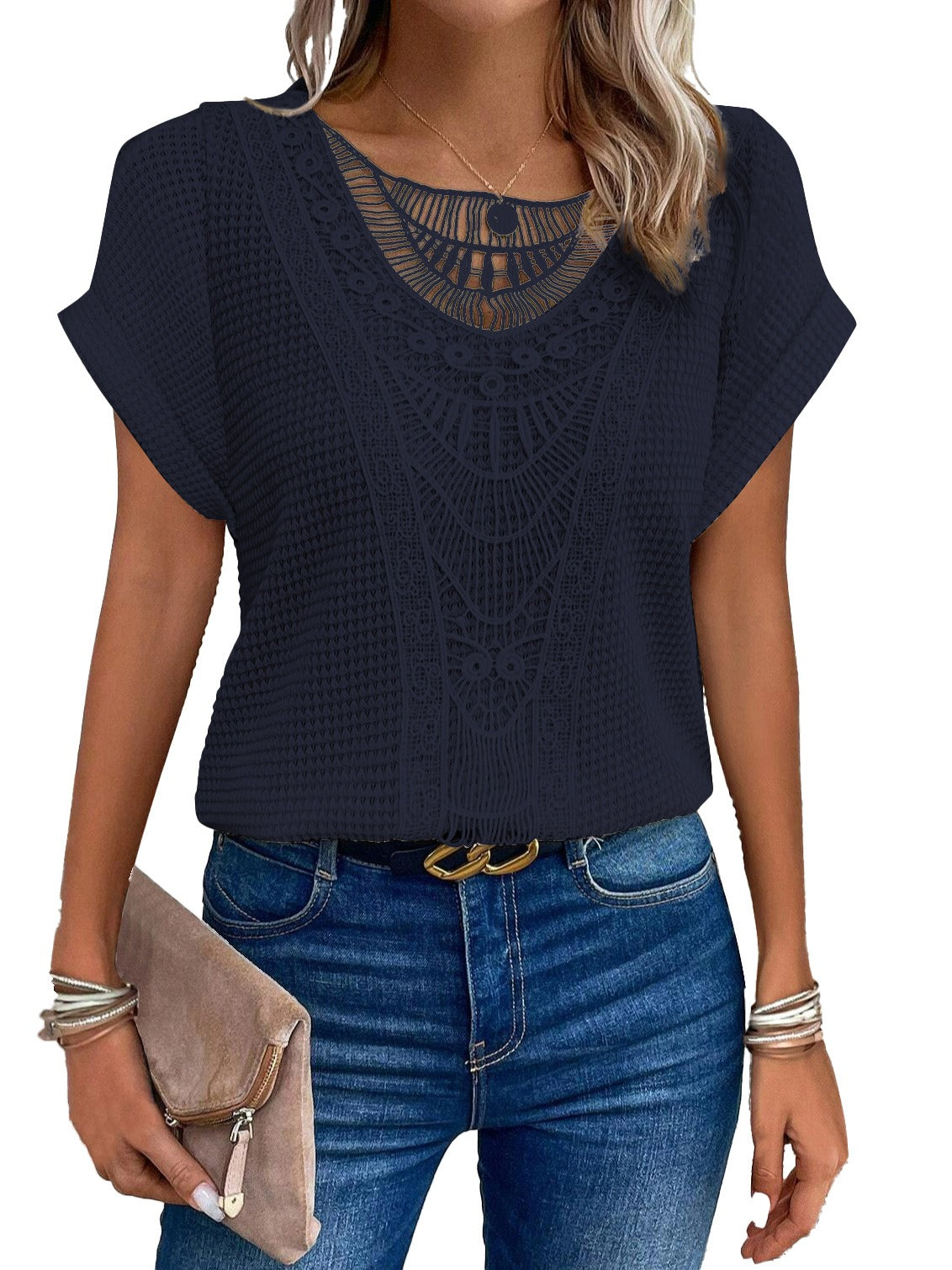 Clio | Elegant Knitted Top Featuring Exquisite Details