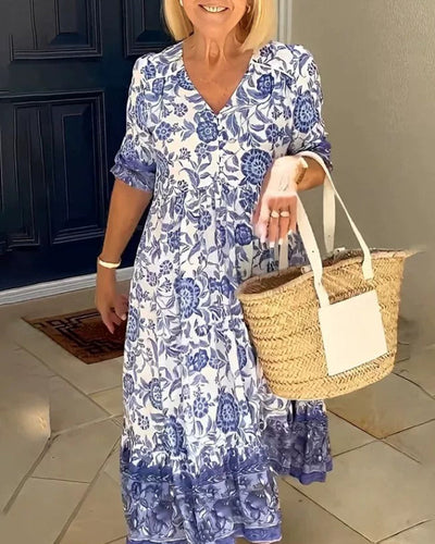 Sophia | Chic Floral V-neck Dress