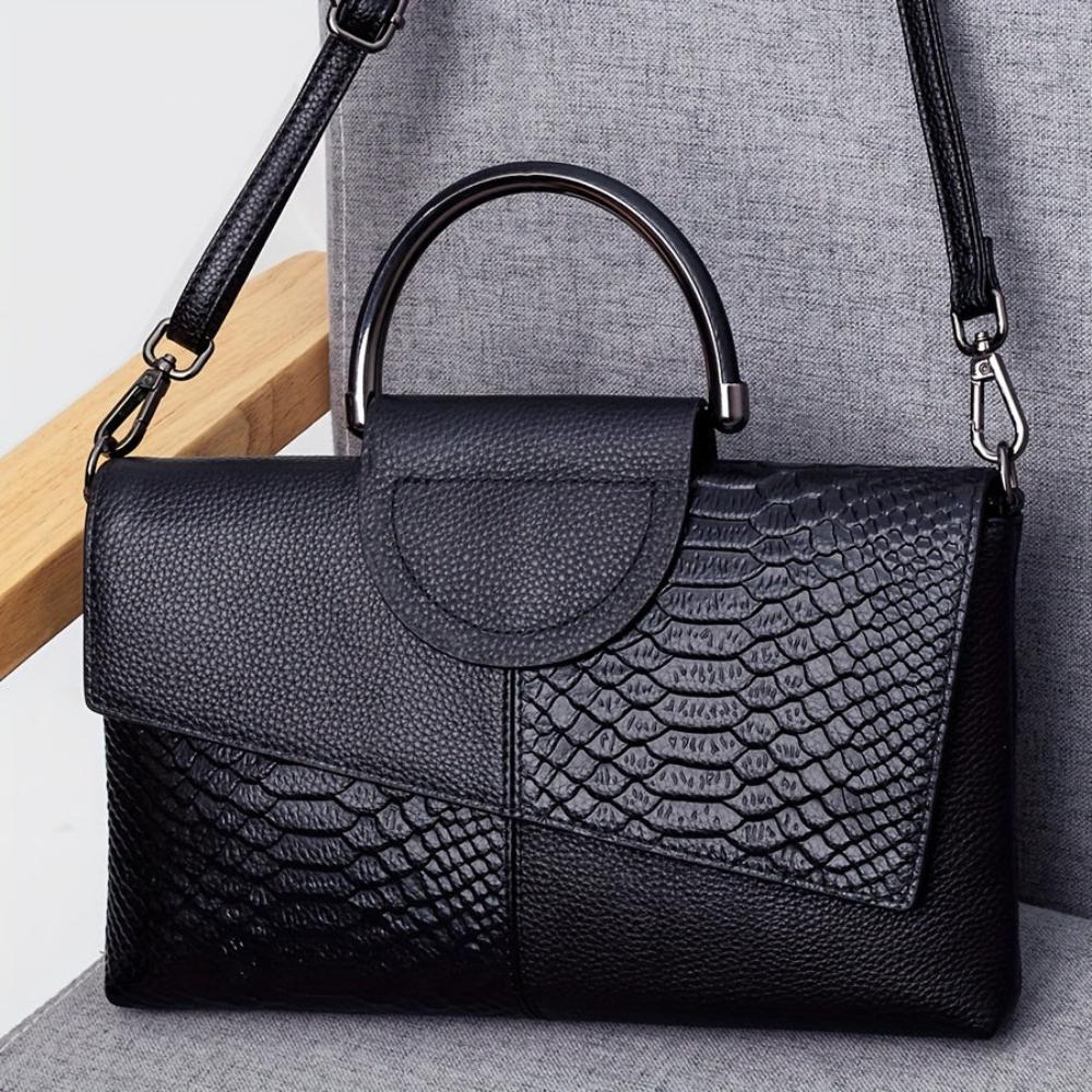Grace Classic | Luxe Croc-Embossed Bag