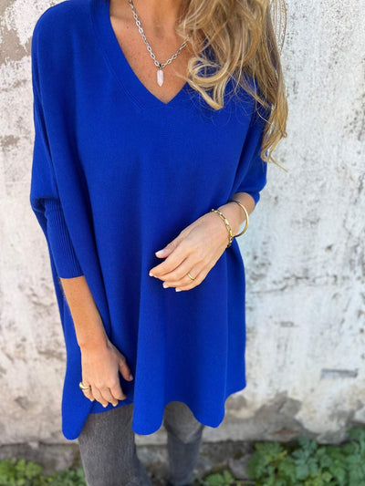 Emily | Cozy V-Neck Long Sleeve Knit Sweater