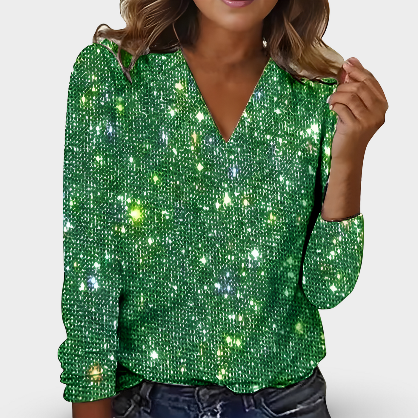 Victoria | V-neck Diamond Top