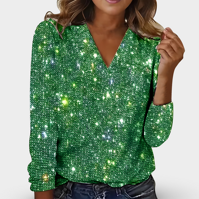 Victoria | V-neck Diamond Top