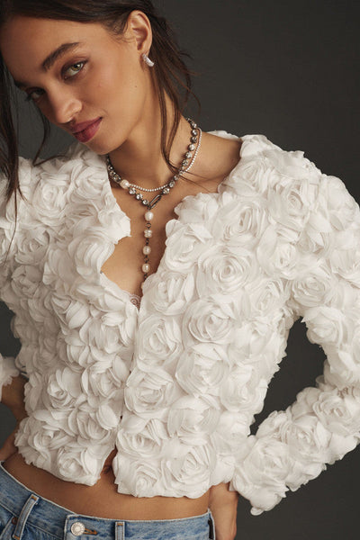 Scarlett | Chic Floral Jacquard Jacket