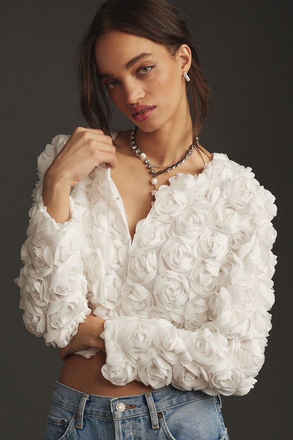 Scarlett | Chic Floral Jacquard Jacket