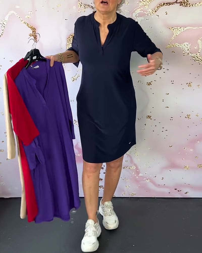 Sophia | Cozy Everyday Dress with Classic V-neck