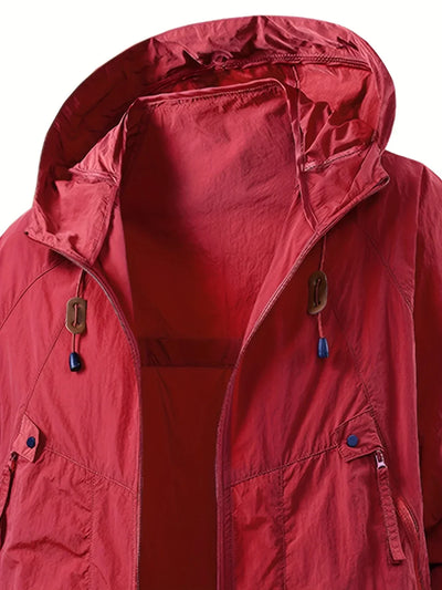 Carter | Waterproof Windbreaker Jacket with Adjustable Hood for Outdoor Adventures
