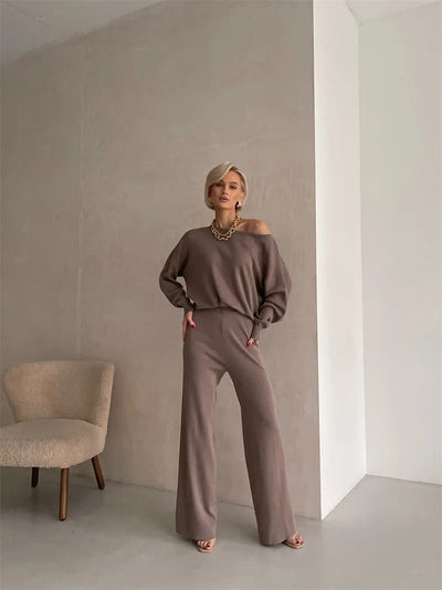 Sophie | Chic Winter Knit Monochrome Set