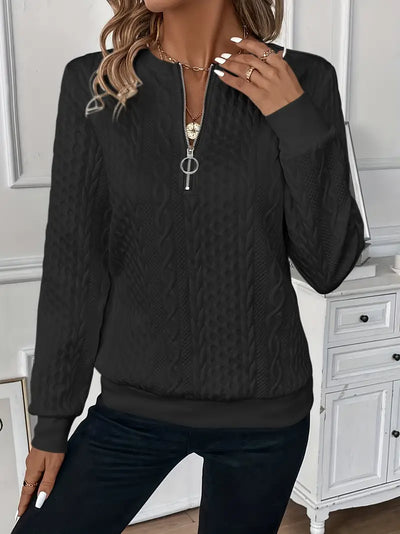 Chic Kimberly Sweater | Trendy Zipper Detail