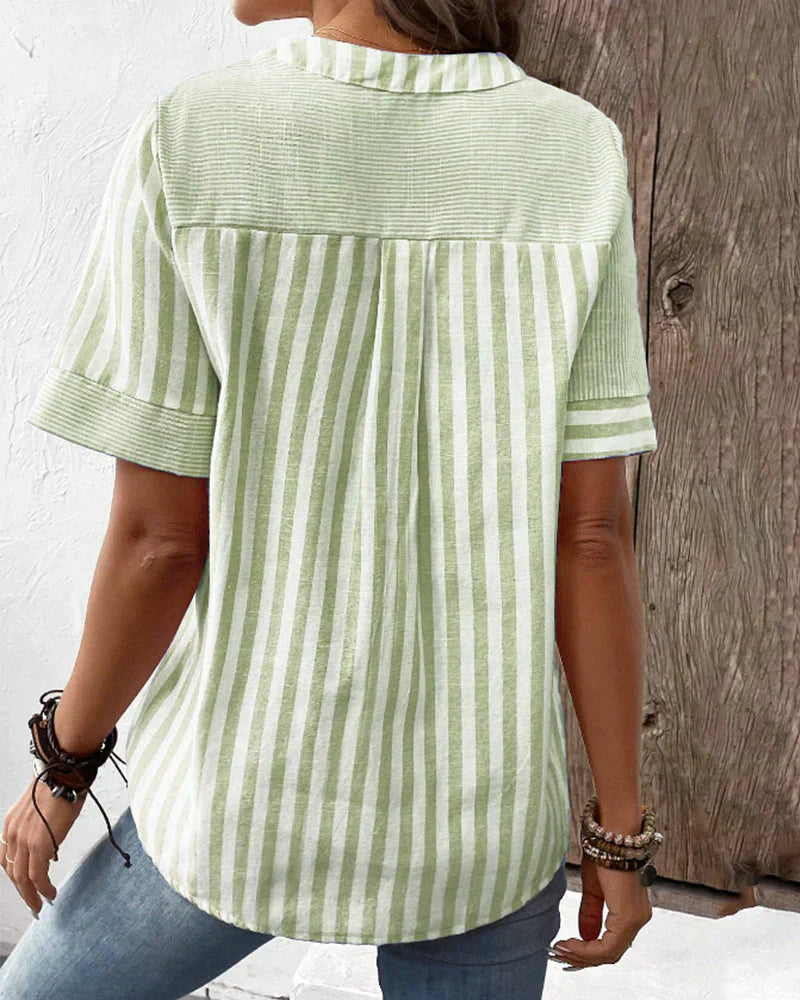 Ava | Striped Blouse for Effortless Elegance