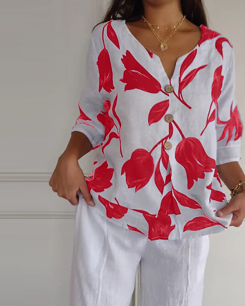 Abigail | Cozy V-Neck Tee