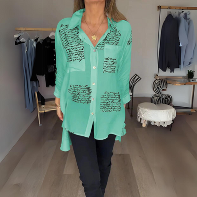 Emily | Classic Handwritten Button-Up Shirt
