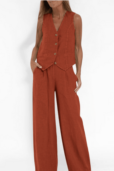 Martina | Tailored Linen Blend Set