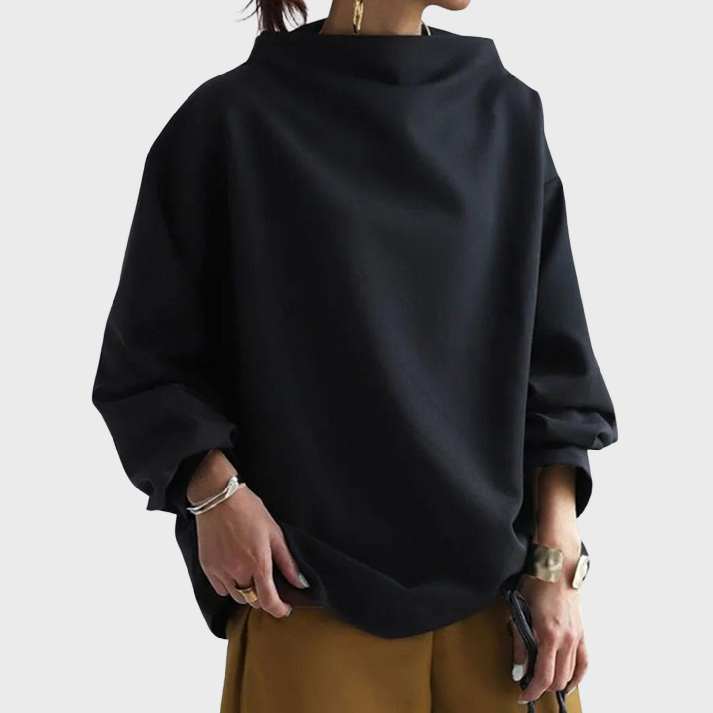 Elly | Casual Top with High Neck