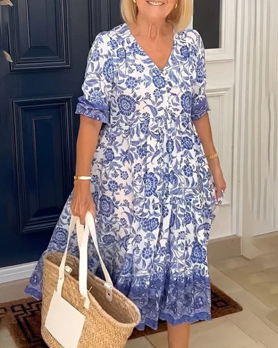 Sophia | Chic Floral V-neck Dress