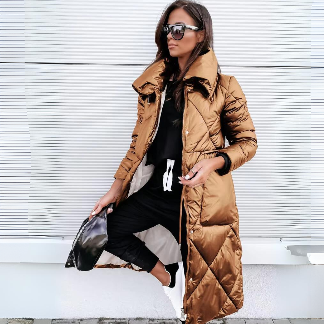 Charlene | Luxe Quilted Long Puffer