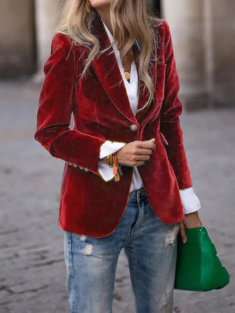 Julissa | Tailored Velvet Blazer