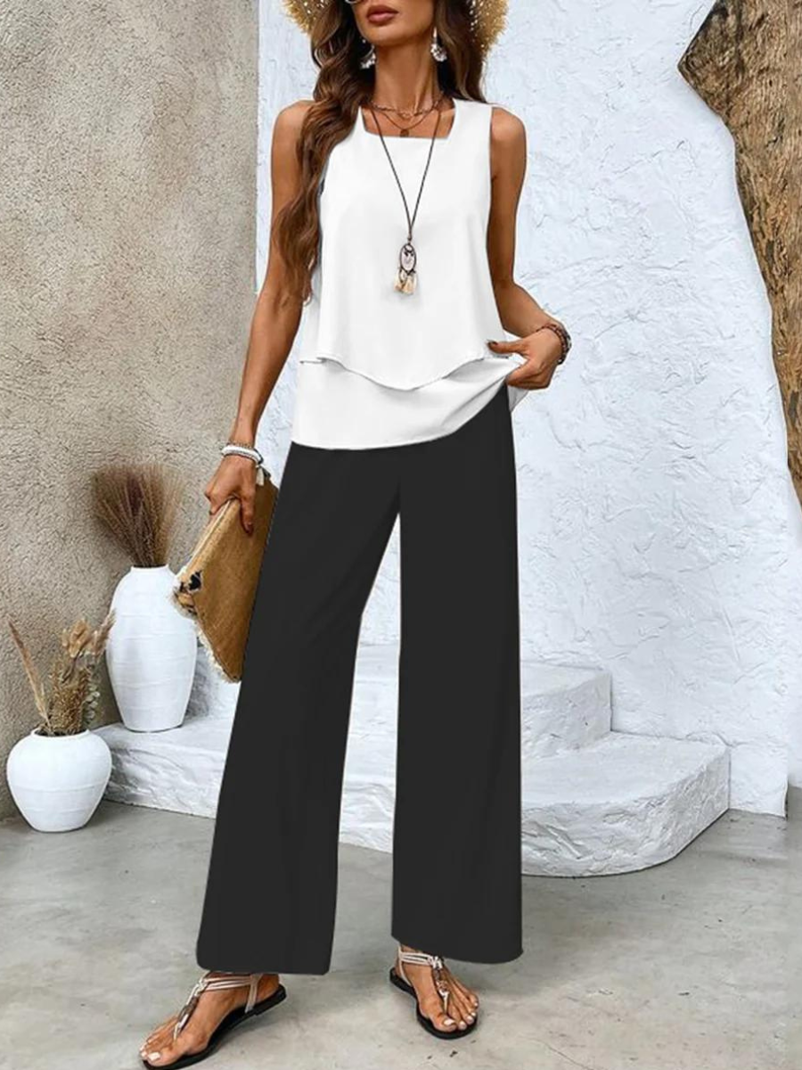Alba | Stylish Floral Top | Trouser Set