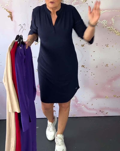 Sophia | Cozy Everyday Dress with Classic V-neck