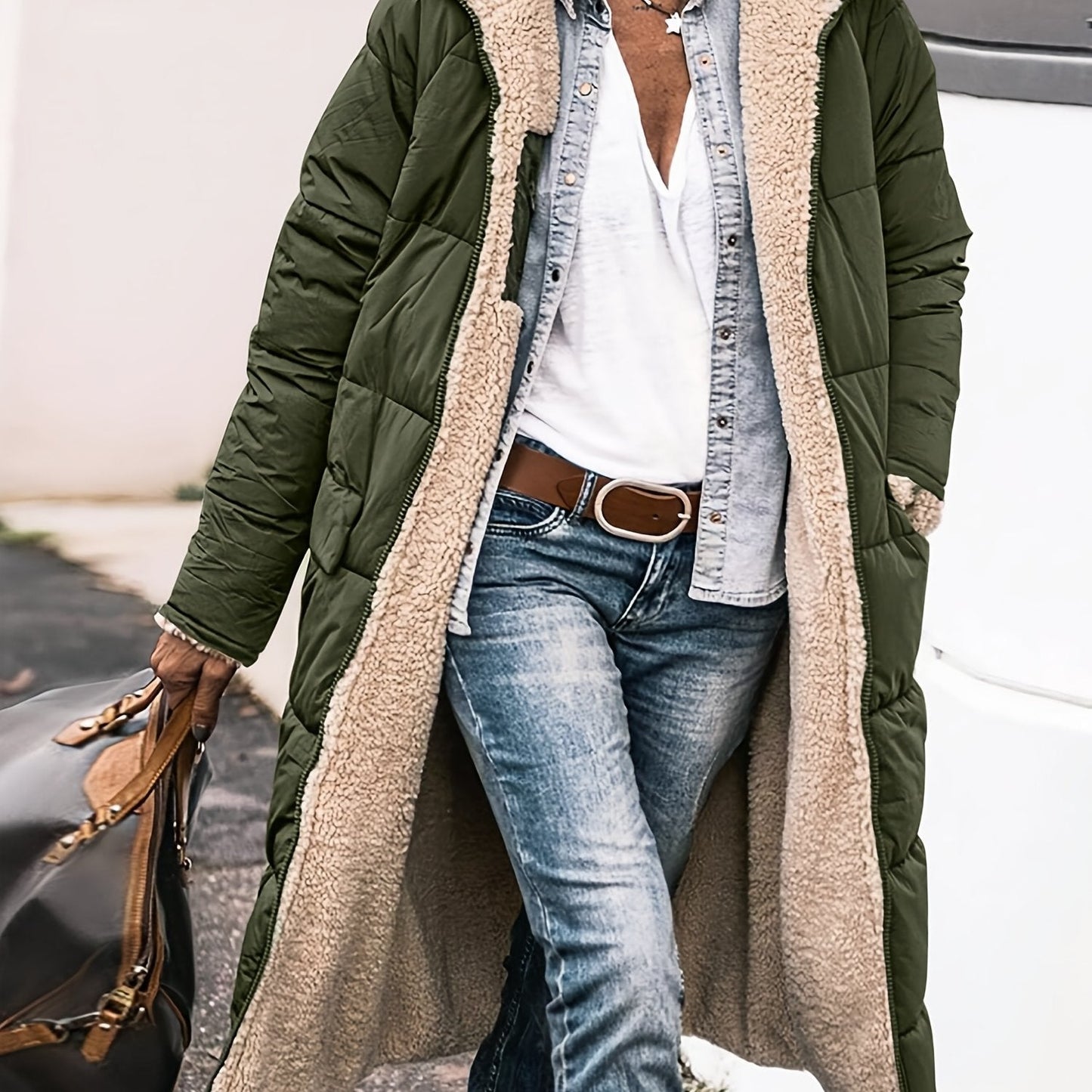 Sophia | Long Puffer Warm Coat Hooded