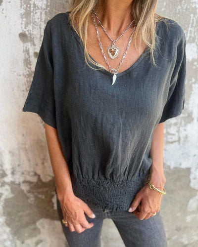 Aubrey | Cozy V-Neck Tee