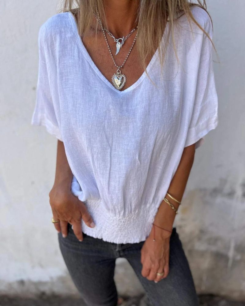 Ramia | Seaside V-Neck Tee