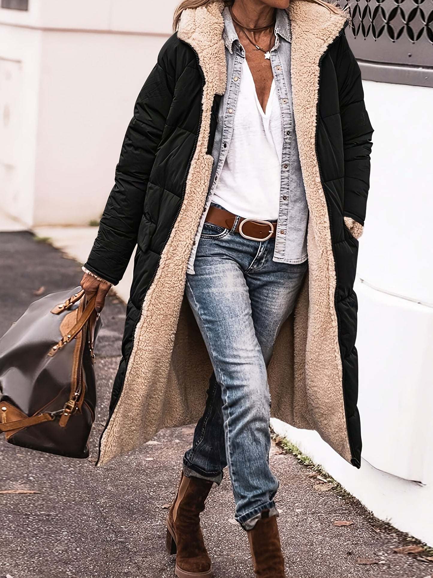 Sophia | Long Puffer Warm Coat Hooded
