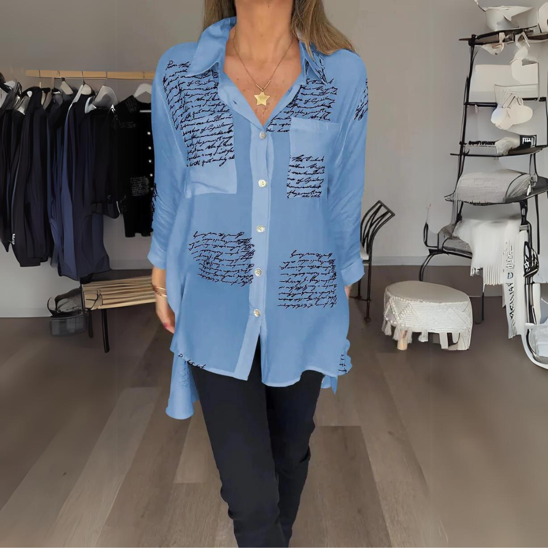 Emily | Classic Handwritten Button-Up Shirt