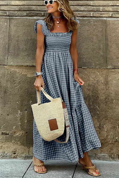 Sophie | Chic Plaid Maxi Dress