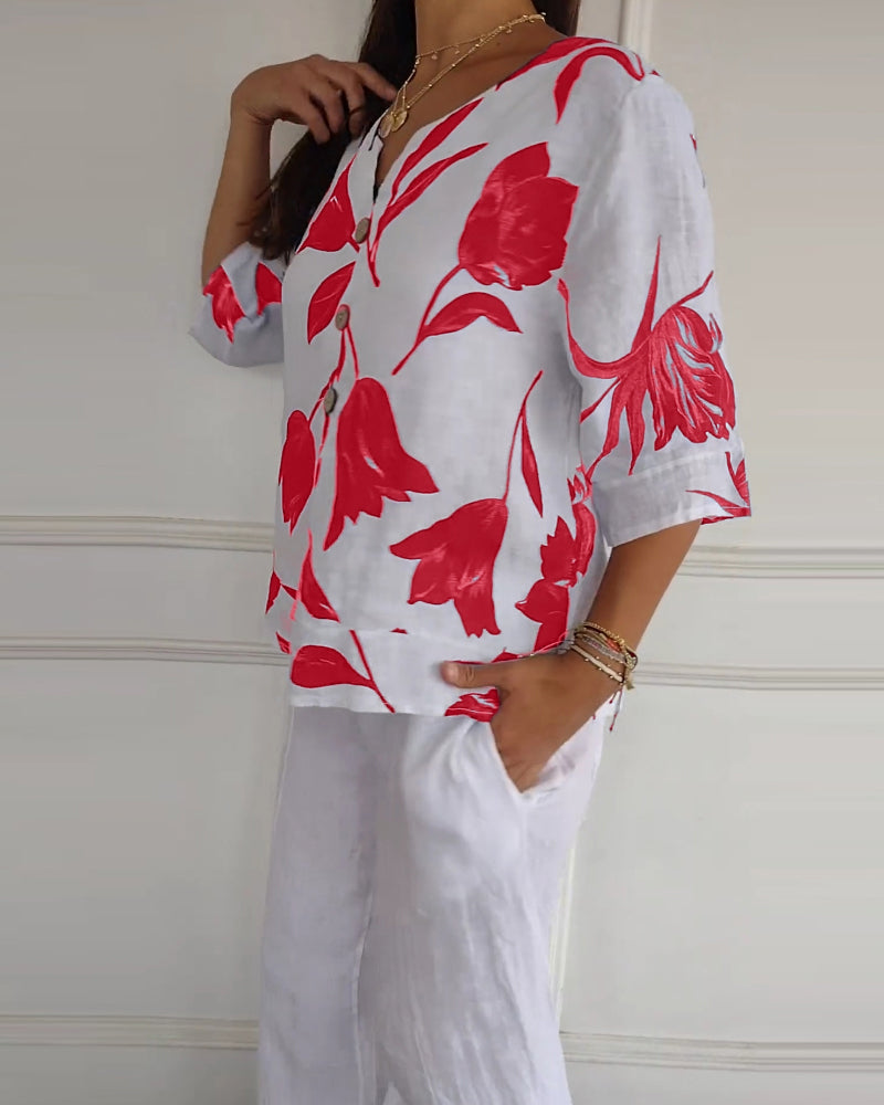 Abigail | Cozy V-Neck Tee