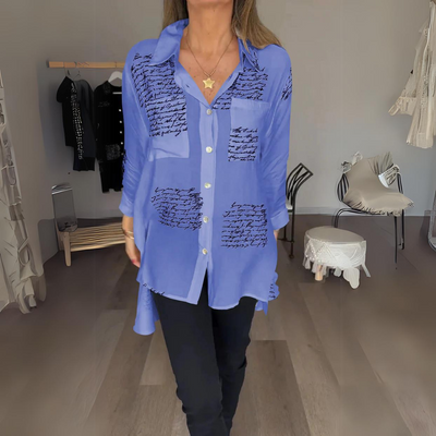 Emily | Classic Handwritten Button-Up Shirt