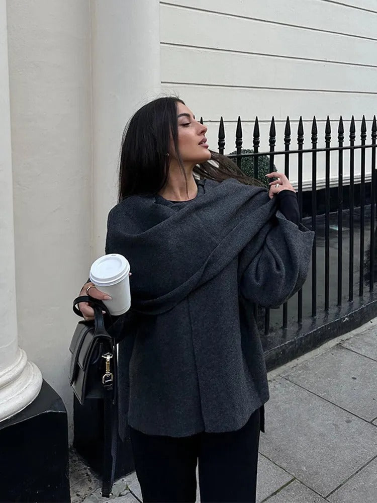 Avery | Elegant Luxe Cape Coat