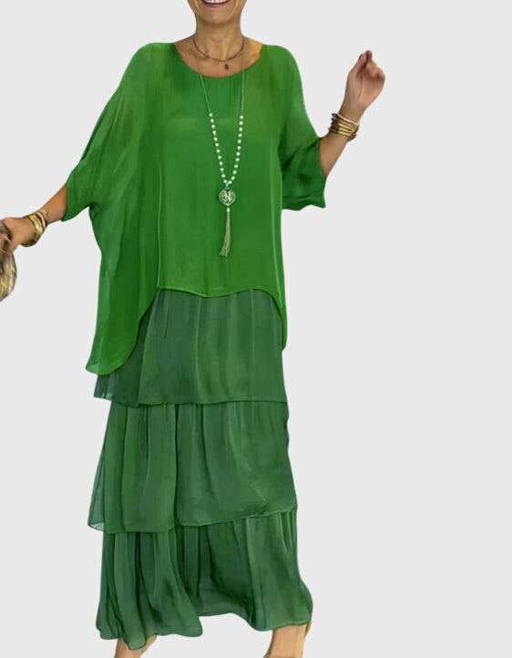 Susan™ | Długa i Jasna Elegancka Sukienka