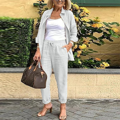 Scarlett | Cozy Long Sleeve Blouse and Pants Ensemble