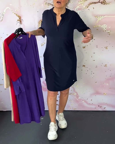 Sophia | Cozy Everyday Dress with Classic V-neck