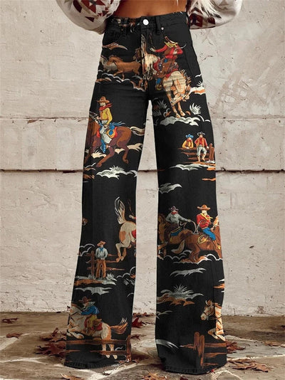 Penelope | Retro Style Wide Leg Trousers