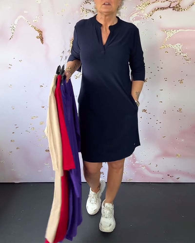 Sophia | Cozy Everyday Dress with Classic V-neck