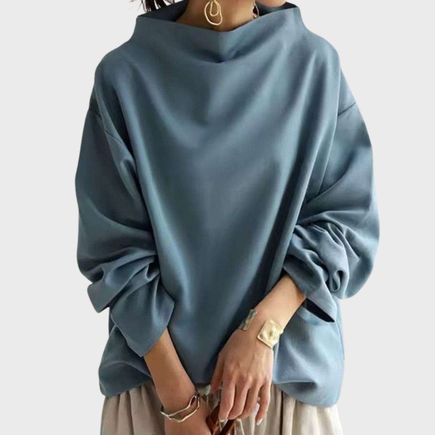 Elly | Casual Top with High Neck