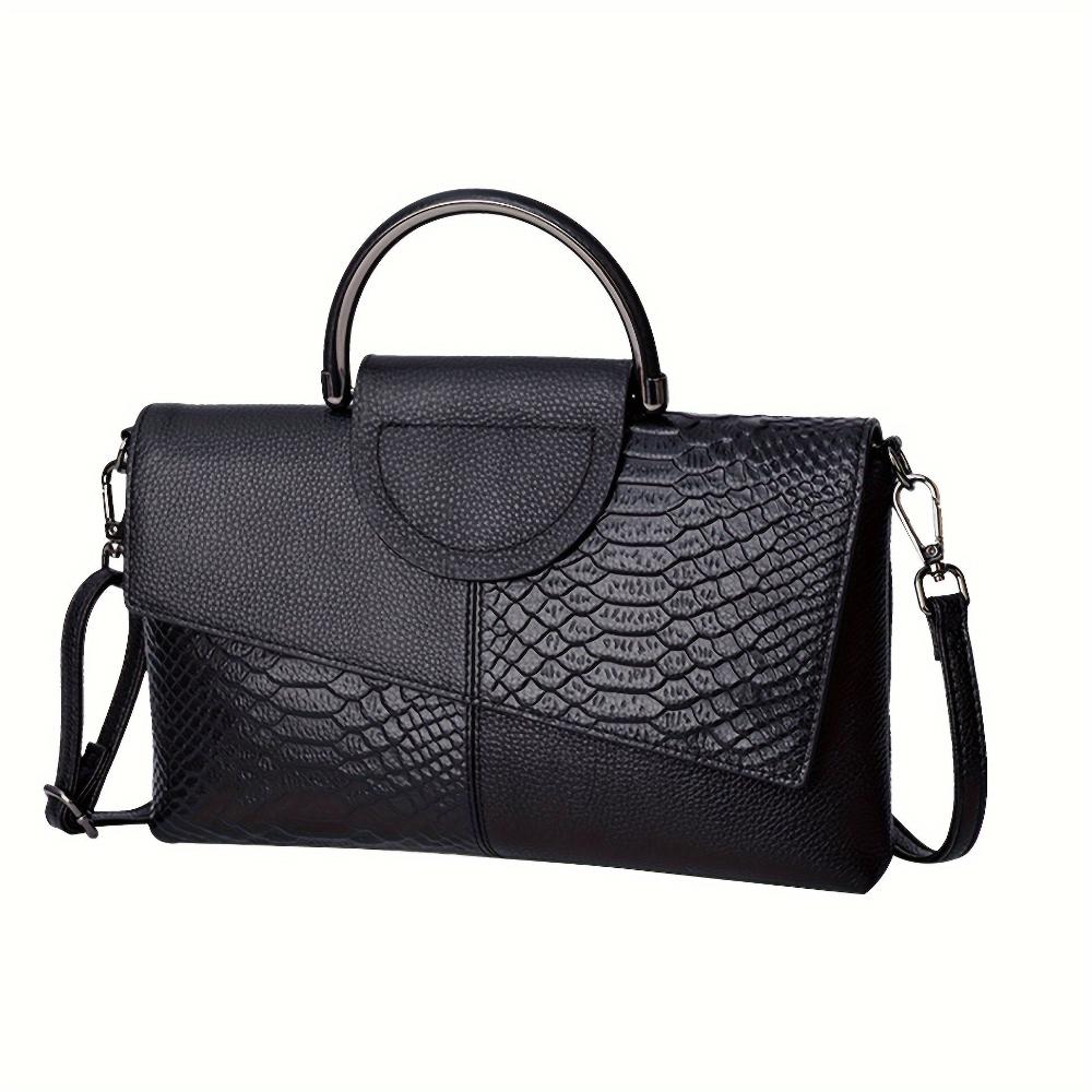 Grace Classic | Luxe Croc-Embossed Bag