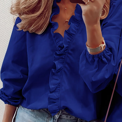 Angeline | Light Ruffle Blouse That Flatters Gently