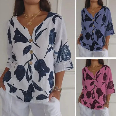 Abigail | Cozy V-Neck Tee