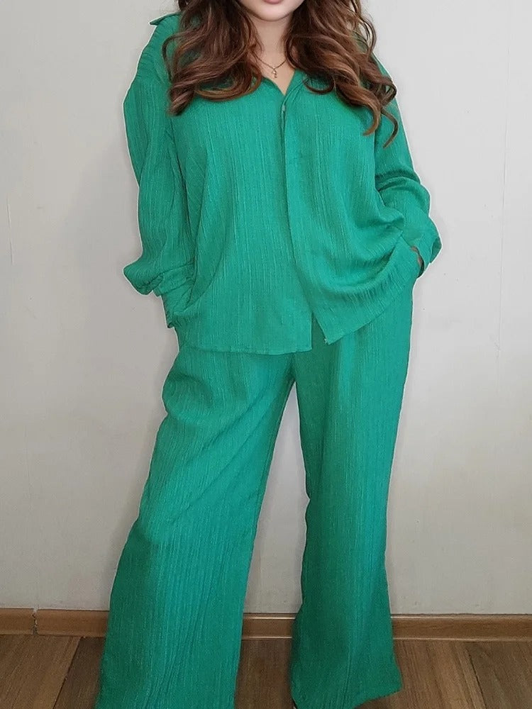 Ava | Chic Chiffon Monochrome Ensemble