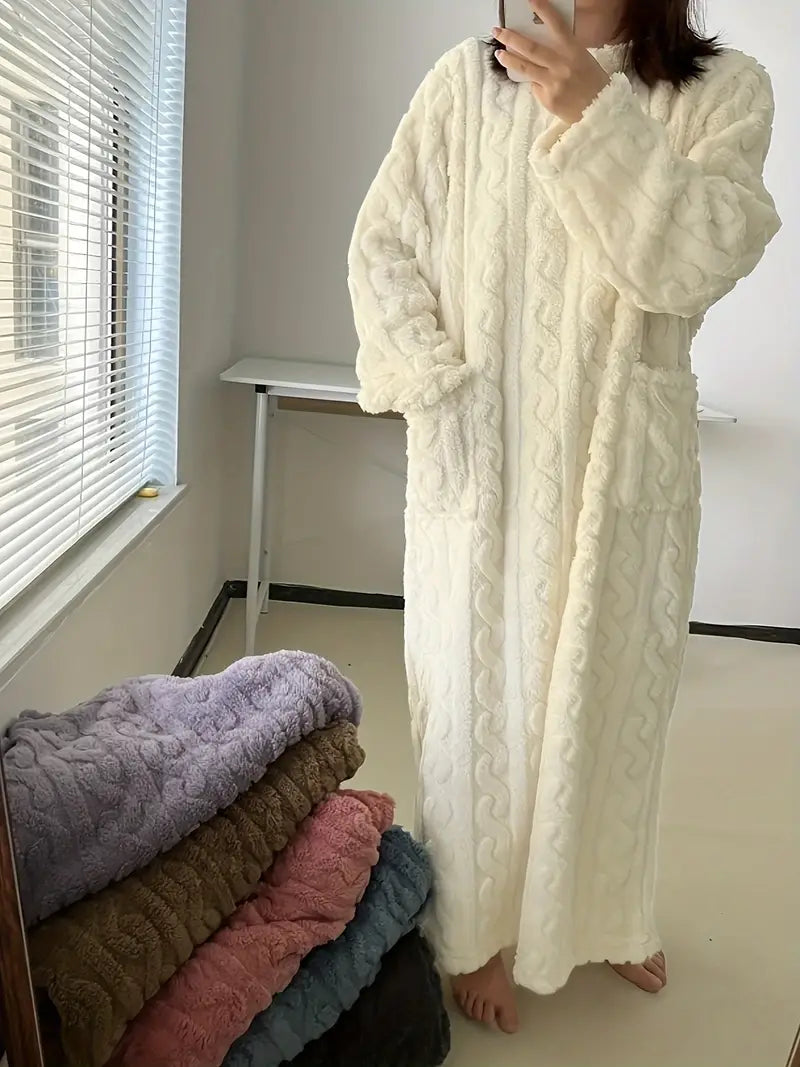 Abigail | Cozy Jacquard Fleece Winter Dress
